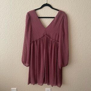 Listicle Mini Long-Sleeve Dress